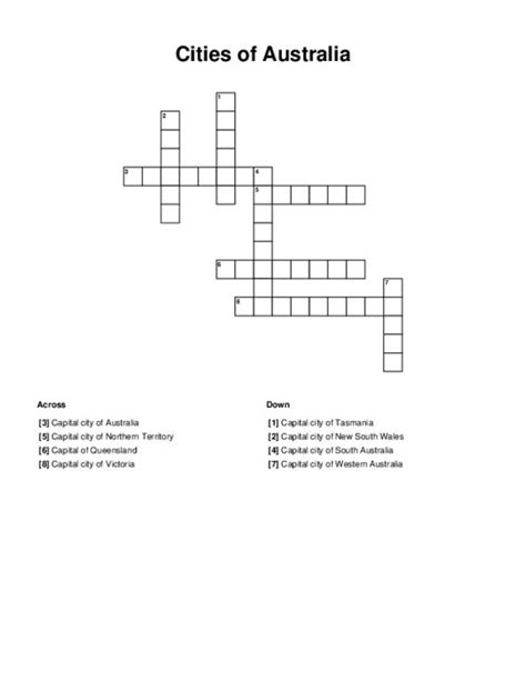 capital of south australia crossword.